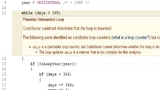 Bild 3: Vereinfachte Version des Codes mit dem Infinite-Loop-Bug 