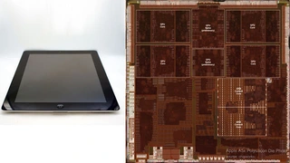Apple iPad 3 und Die-Bild des Mikroprozessors Apple A5X