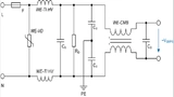 Bild 9: Netzfilter mit Gleichtaktdrossel WE-CMB und Gegentaktfilter »WE-TI HV« 