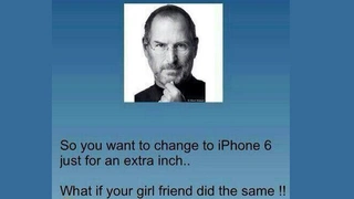 Witz über die Größenänderung des neuen iPhone6