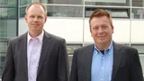 Audis PSCP-Chef Berthold Hellenthal (links) mit Elektronik-Redakteur Frank Riemenschneider.