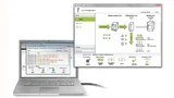 Zusätzlich zu den installierten Komponenten werden die ein- und ausgehenden Spannungen sowie der LED-Status auf den Gerätefronten visualisiert