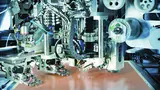 Der Arbeitskopf eines Wirelaid-Schreibautomaten