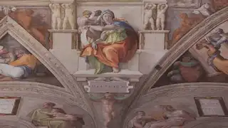 Fresken in der Sixtinischen Kapelle - mit der bisherigen Beleuchtung