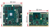 Bild 1: Im »SMARC«-Standard sind zwei Größen des Moduls definiert: ein »Full-Size«- (82 mm x 80 mm) und ein »Short«-Modul (82 mm x 50 mm) für kompaktere Systeme – zudem ist die Gesamthöhe über dem Trägerboard mit maximal 7 mm spezifiziert