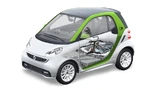Der smart fortwo electric drive: Elektronischer Antriebsstrang inklusive Batterie der Lithium-Ionen Batterie der Deutschen ACCUmotive.