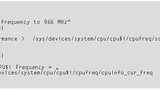 Listing 4. Das Script max_cpu_freq.sh stellt die CPU-Taktfrequenz erst auf performance, dann wird die CPU-Frequenz zurückgelesen