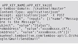 Listing 4. cURL-Kommando zum Versenden einer E-Mail über das Temboo-Choreo Sendmail