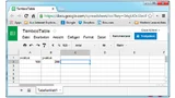 Die Google-Tabelle „TembooTable“ besteht aus zwei Spalten. Die erste Zeile ist die Kopfzeile