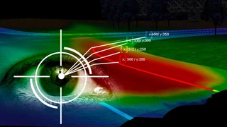  Beim Eye-Tracking-System von Opel tastet eine Kamera das Auge des Fahrers mehr als 50 Mal pro Sekunde ab, um den Scheinwerferstrahl quasi in Echtzeit auszurichten.