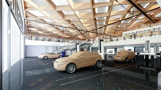 Geplantes National Automotive Innovation Centre (NAIC) von Jaguar Land Rover an der Universität von Warwick.