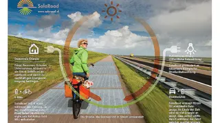 Und so funktioniert SolaRoad: Mit der Energie von der Straße können Privathaushalte, Schulen oder Unternehmen ihren eigenen Strom erzeugen. Beispielsweise könnte der Parkplatz oder auch Zugangswege mit den Solarmodulen gepflastert werden.