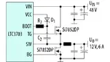 Bild 3. Vereinfachtes Demo-Board DC501A mit Bootstrap und Änderungsgeschwindigkeitselement R2.