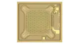 Ansicht des Akustiksensors eines typischen MEMS-Mikrofons von oben.