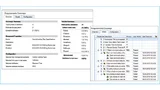 Darstellung der Anforderungsabdeckung in Synect. Links: Übersichten zu Anforderungsabdeckung und Ergebnisstatus. Rechts: Integrierte Tabellendarstellung von Anforderung, Testfall und Testergebnis. 
