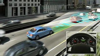 Bis Tempo 60 folgt das System in dichtem Verkehr selbstständig dem vorausfahrenden Fahrzeug. Dazu übernimmt der Stauassistent das Gasgeben und Bremsen. Zudem hält er das Auto mit Lenkkorrekturen in der Spur.
