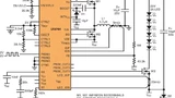 Bild 1: Mit dem Abwärtswandler-IC »LT3744« Linear Technology lässt sich ein Boost-Mode-LED-Treiber realisieren, der 9 V bis 16 V auf 25 V/3 A mit 98% Effizienz wandelt 