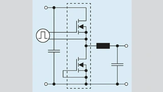 Schaltdiagramm des Versuchs unter Verwendung des gefertigten Leistungsmoduls mit DioMOS-Chips