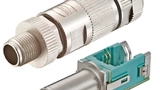 Bild 2: Bei dieser M12-Steckervariante wird der »preLink«-Anschlussblock mit dem Kabel in die türkisfarbene Wanne eingelegt – fertig ist der Kabelanschluss