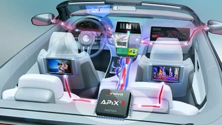 Kennziffer 102: APIX3 für die Video- und Datenkommunikation unterstützt Übertragungen mit bis zu 6 Gbit/s über ein STP- und Koaxial-Kabel und bis zu 12 Gbit/s über eine QTP-Verbindung. Das entspricht der vierfachen Geschwindigkeit der Vorläufergenera