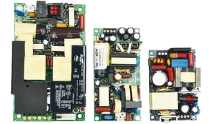 Die Serie (M)WLP120 von EOS Power misst 2 × 3 × 1,18 in³ und liefert konvektionsgekühlt 100 W, mit forcierter Luftkühlung 120 W Ausgangsleistung. Die Leistungsaufnahme im Leerlauf liegt unter 0,3 W; die mittlere Lebensdauer wird mit über drei Mio. St