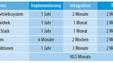  Benötigter Zeitaufwand zur kompletten Neuerstellung einer Software-Plattform