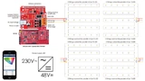 Abbildung 2: Das HCL-Licht-Panel von EBV Elektronik ist per App steuerbar.  Es nutzt das RGB Arduino Shield von Infineon Technologies und steuert Duris-S2-Hochleistungs-LEDs von Osram.