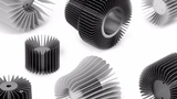 Bild 2: Gewichtsreduzierte beliebig anpassbare runde Kühlkörper in runder Formgebung finden besonders im Bereich der LED-Technik Anwendungihren Einsatz