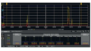 Mit einem 10-µF-Kondensator bestückter Funksensor reicht die gespeicherte Energie für die Aussendung eines BLE-ADV-Datenpakets