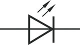 Das Schaltzeichen der LED symbolisiert die lichtemittierende Eigenschaft des Bauelementes. Ihre Bauweise wurde so optimiert, dass sie Licht mit hohem Wirkungsgrad erzeugt. Andere Anwendungsmöglichkeiten werden ignoriert.