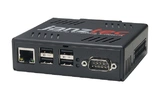 Raspberry Pi im industriellen Gehäuse von Janz Tec. Nicht sichtbar: Die von Janz Tec entwickelte Basisplatine, die auch den D-Sub-Steckverbinder mit der CAN-Schnittstelle enthält