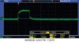Mit 48 MHz getaktet, führt der Mikrocontroller die Routine schneller durch als beim 12-MHz-Takt (Bild 6). Er benötigt in der Zeit aber einen höheren Strom während der Ausführung.
