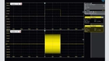 Bild 5: Gepulster HF-Träger gemessen mit Sample- und RMS-Detektor. 