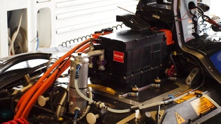 SiC-Inverter in Großaufnahme. 