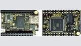 Bild 2: Einplatinencomputer C.H.I.P. mit Bestückungsseite (links) und Lötseite (rechts). 