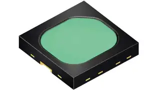 Die SFH 4735 von Osram Opto Semiconductor ist die erste breitbandig emittierende Infrarot-LED. Der 1 mm² große Chip emittiert blaues Licht bei 450 nm, das ein Phosphor-Konverter anteilig und homogen in den nahen infraroten (NIR) Wellen