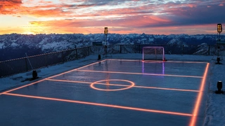 Eishockey-Spielfeld mit Osram-LEDs