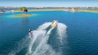 Wasserskifahrer