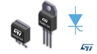 Die von STMicroelectronics auf den Markt gebrachten SCRs (Silicon-Controlled Rectifiers) der Baureihe TN4015H sind für Sperrschichttemperaturen bis 150 °C ausgelegt. Die 600-V-SCRs gestatten im eingeschalteten Zustand einen Effektivstrom bis 40 A Dam