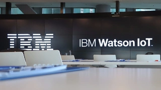 Die Pressebühne im IBM Watson IoT Center München. 