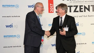 Auch Jürgen Weber von W+P Products freute sich über seinen Award in der Kategorie Verbindungstechnik. 