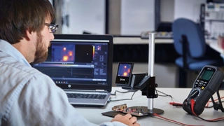 Die ETS320 ist die erste Wärmebildkamera von Flir Systems für die Elektronikentwicklung.