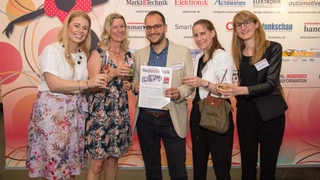v.l.n.r. Patricia Feth (Rohde & Schwarz), Nicole Wörner (Markt&Technik), Christian Mokry (Rohde & Schwarz), Katrin Wehle (Rohde & Schwarz) und Kathrin Stelzer (Rohde & Schwarz)