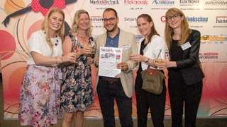 Patricia Feth (Rohde & Schwarz), Nicole Wörner (Markt&Technik) mit Christian Mokry, Katrin Wehle und Kathrin Stelzer (alle Rohde & Schwarz)