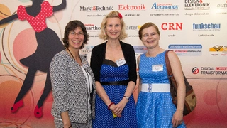 Frauen-Power: Monika Sonntag von Infineon (links) mit Stefanie Eckardt, Elektronik automotive, und Irina Hübner, Elektronik. 