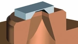 Bild 1: Silizium-Druckmess-Chip auf Trägermaterial