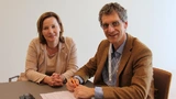 Dr. An Steegen vom Imec im Gespräch mit Elektronik-Chefredakteur Gerhard Stelzer auf dem ITF 2017 in Antwerpen.