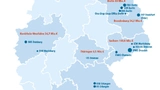 Regionale Verteilung der Fördermittel im Rahmen der »Forschungsfabrik Mikroelektronik Deutschland«.