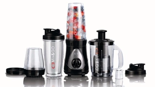 C3 30-10105 Mix und Go Pro, 4 in 1 Smoothiemaker, Standmixer, Entsafter und Mühle in Einem, 10-teiliges Set