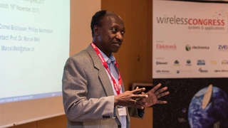 Wireless Congress 2017 - Prof. Dr. Marcel Meli, ZHAW, während seines Vortrages.